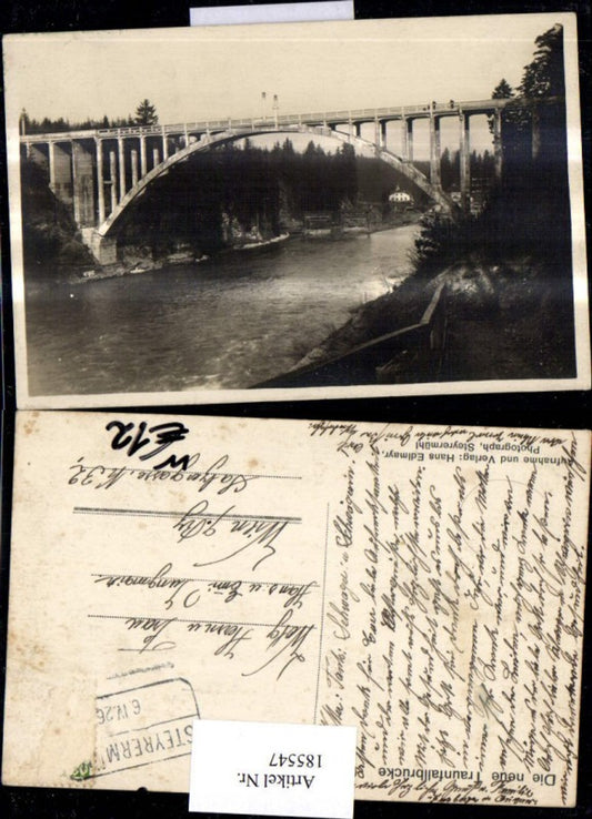 185547,Die neue Traunfallbrücke Brücke b. Steyrermühl