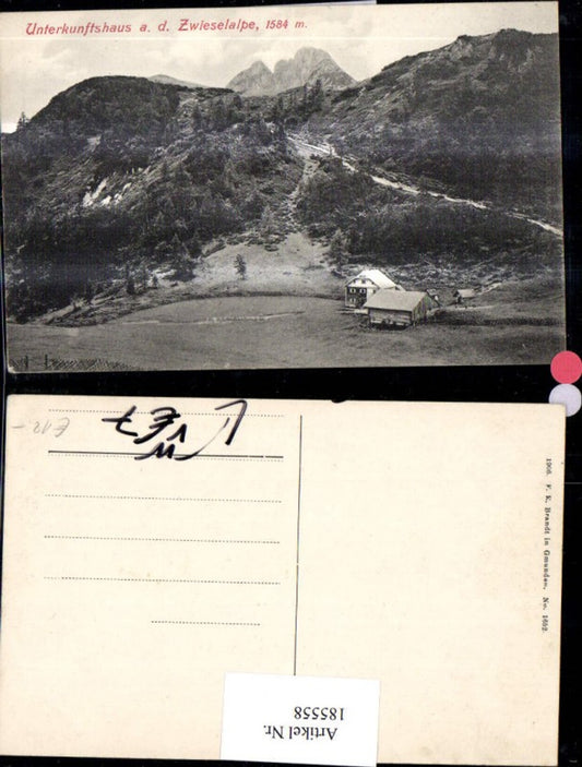 185558,Unterkunftshaus a. d. Zwieselalpe b. Gosau pub Brandt 1652