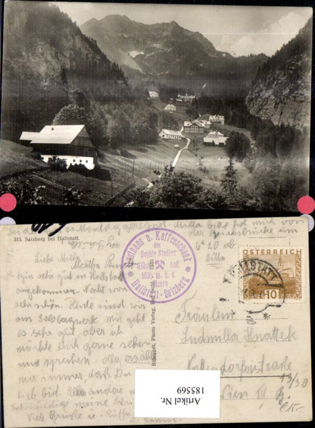 185569,Saizberg b. Hallstatt Ansicht