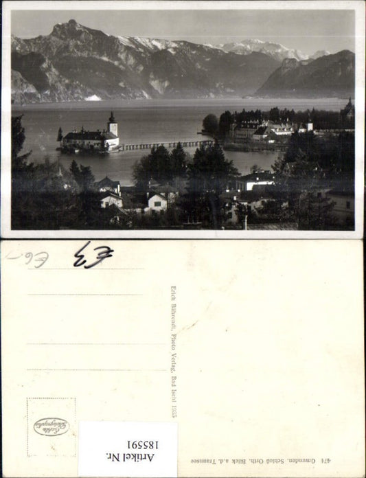 185591,Gmunden Teilansicht Schloss Orth Blick a. d. Traunsee