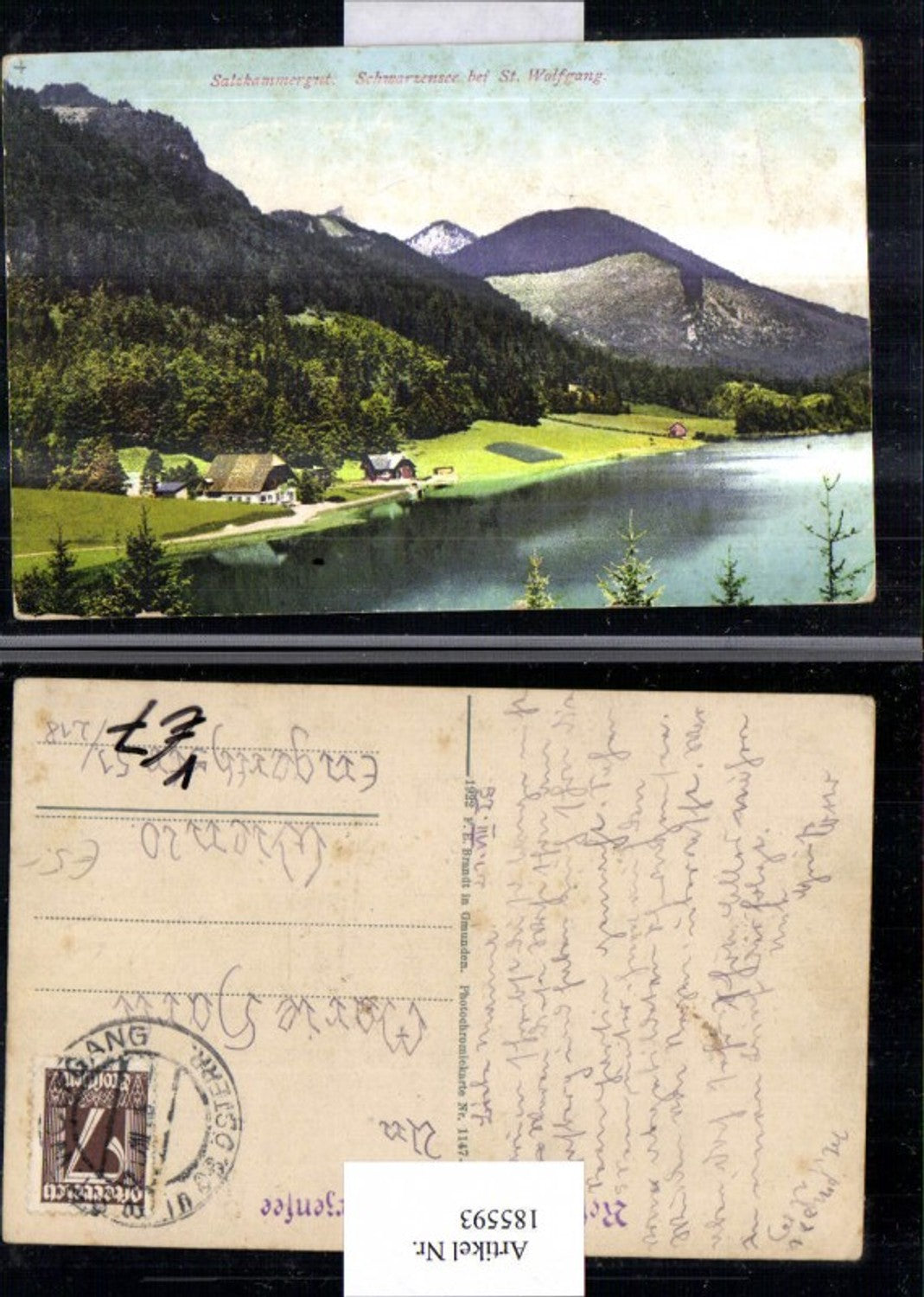 185593,Salzkammergut Schwarzensee b. St. Wolfgang pub Brandt 1147