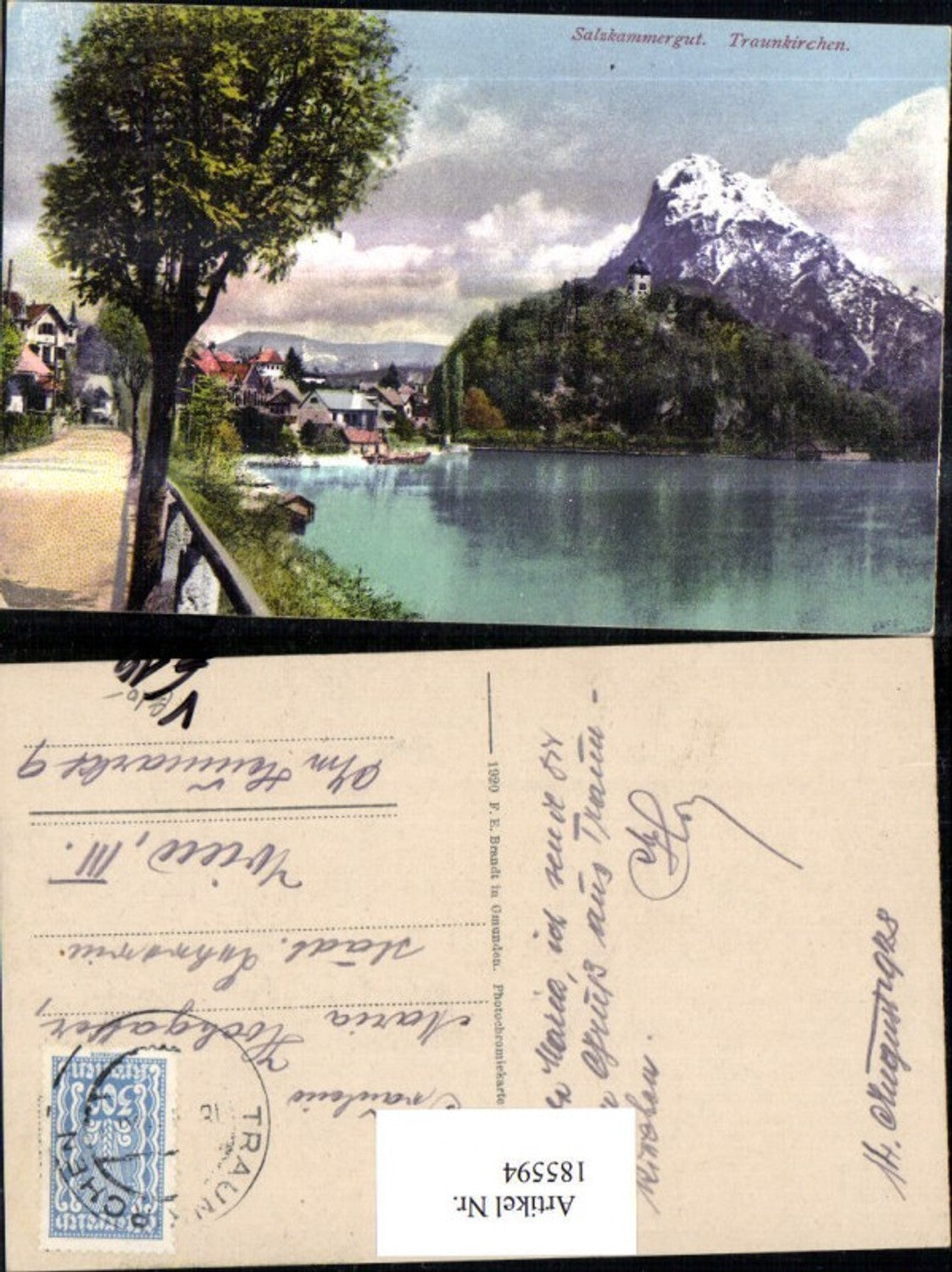 185594,Salzkammergut Traunkirchen Teilansicht pub Brandt 414