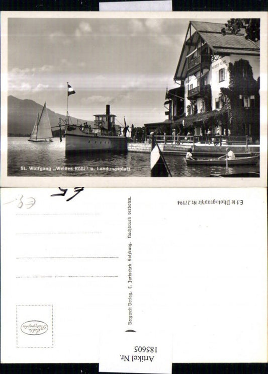 185605,St. Wolfgang Hotel Weißes Rössl u. Landungsplatz Dampfschiff