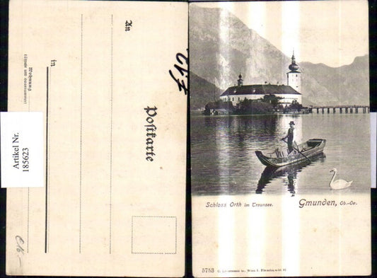 185623,Gmunden Schloss Orth a. Traunsee Boot