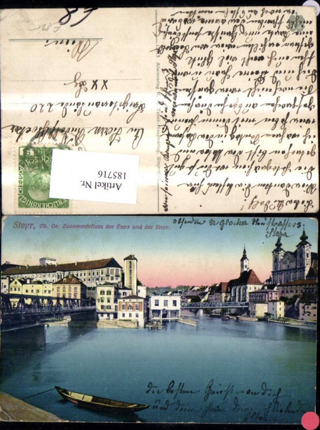 185716,Steyr Zusammenfluss d. Enns u. d. Steyr