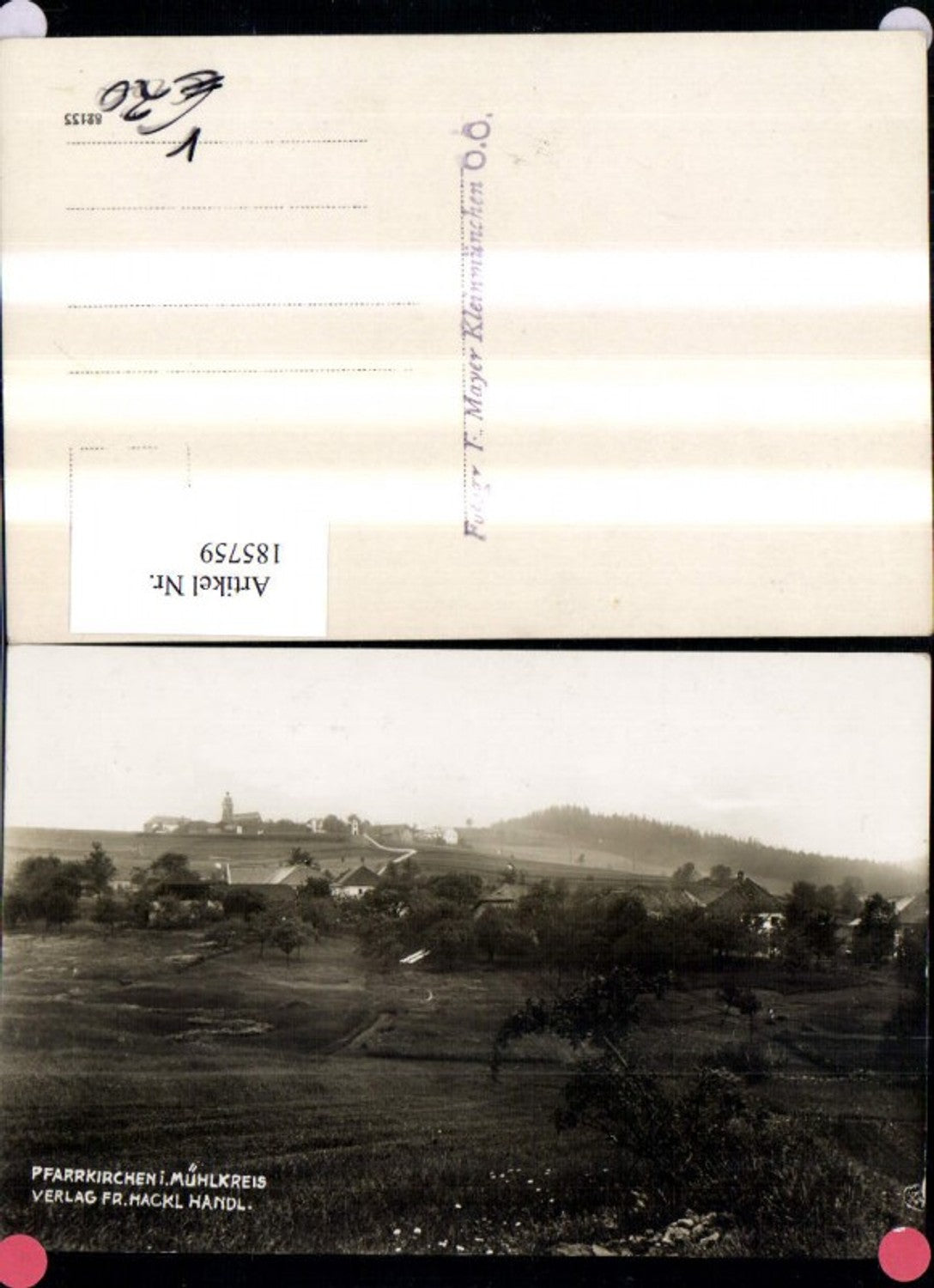 185759,Pfarrkirchen i. Mühlkreis Foto Ak pub Fr. Hackl Handl.