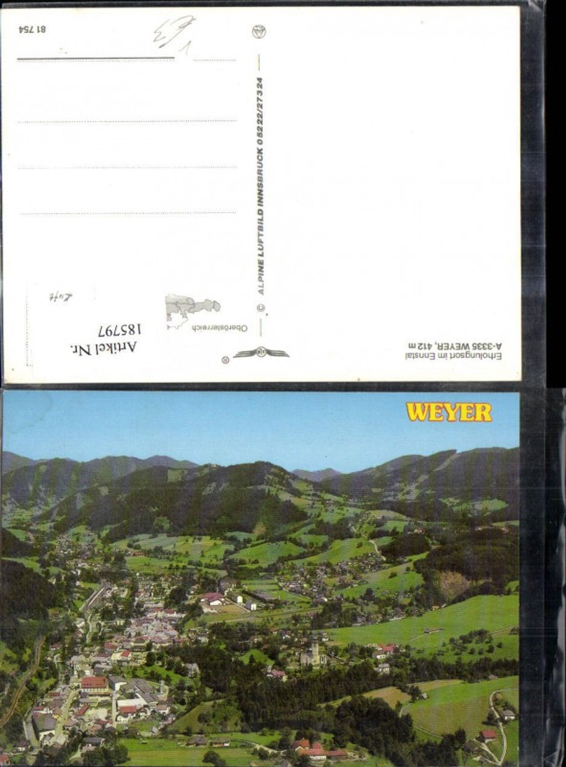 185797,Weyer a. d. Enns Luftbild pub Alpina Druck