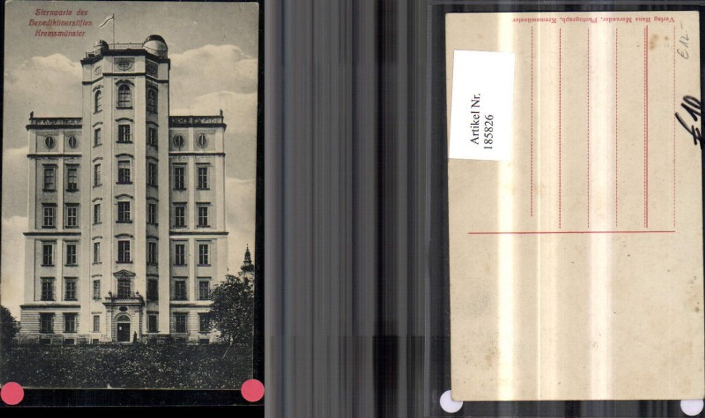 185826,Sternwarte d. Benediktinerstiftes Kremsmünster Frontansicht