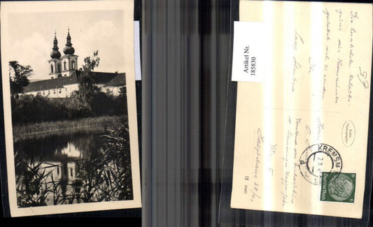 185830,Kremsmünster Stift m. Hofgartenteich i. Vordergrund
