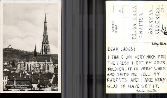 185867,Linz Maria Empfängnis Dom Kirche m. Pöstlingberg Foto Ak