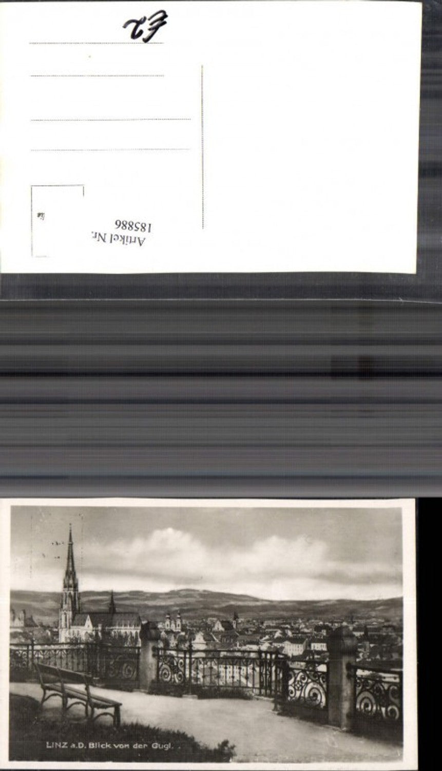185886,Linz a. d. Donau Blick v. d. Gugl Foto Ak