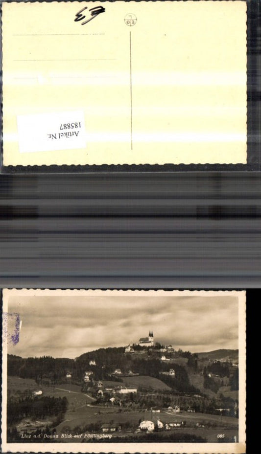 185887,Linz a. d. Donau Blick a. d. Pöstlingberg Foto Ak