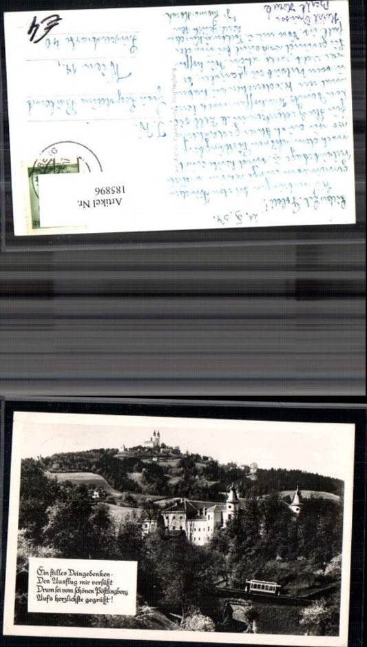 185896,Linz m. Pöstlingberg Bahn Spruch Schmalspurbahn Bergbahn