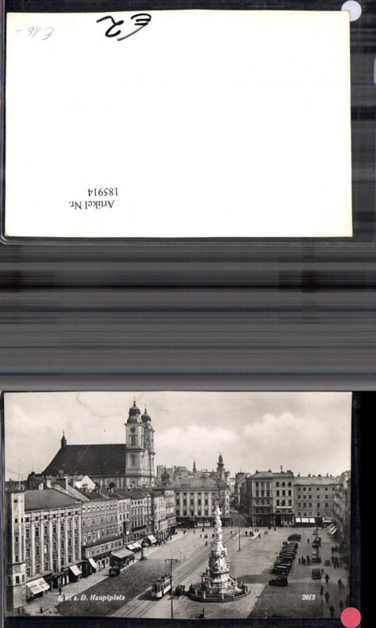185914,Linz Hauptplatz m. Strassenbahn Automobile Personen