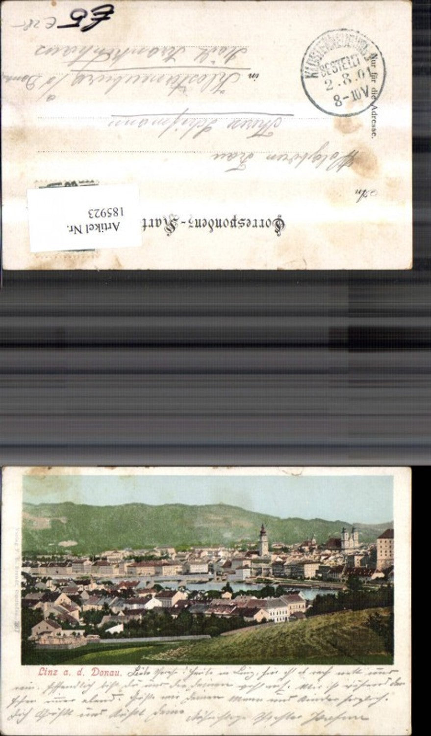 185923,Linz a. d. Donau Teilansicht pub F. E. Brandt 287