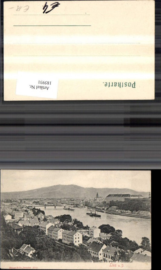 185931,Linz a. d. Donau Schiffe Dampfer pub Stengel Co 3703