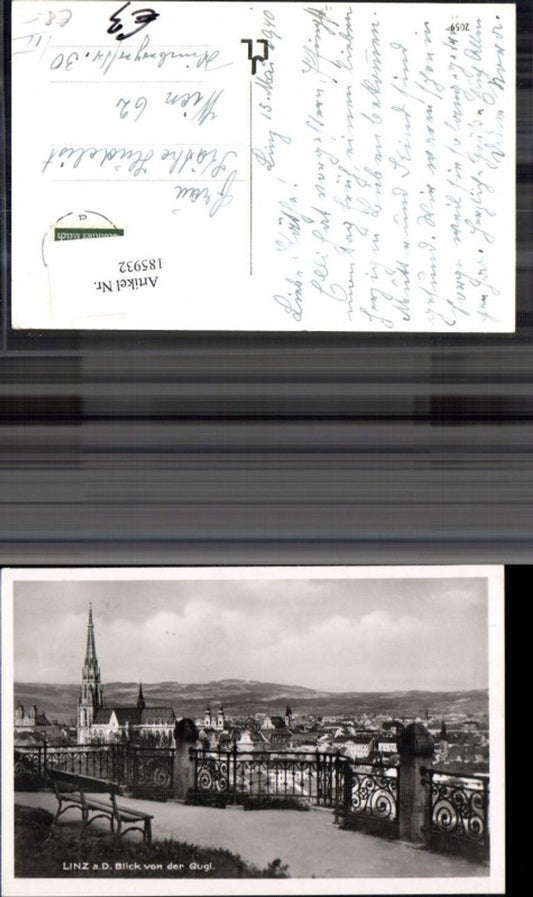 185932,Linz a. d. Donau Blick v. d. Gugl