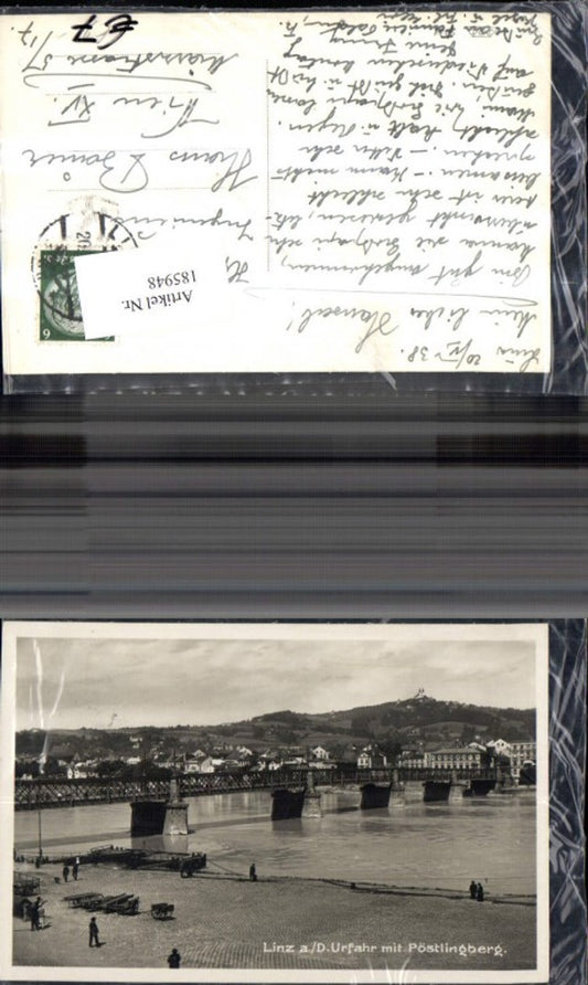 185948,Linz a. d. Donau Urfahr m. Pöstlingberg Brücke Foto Ak