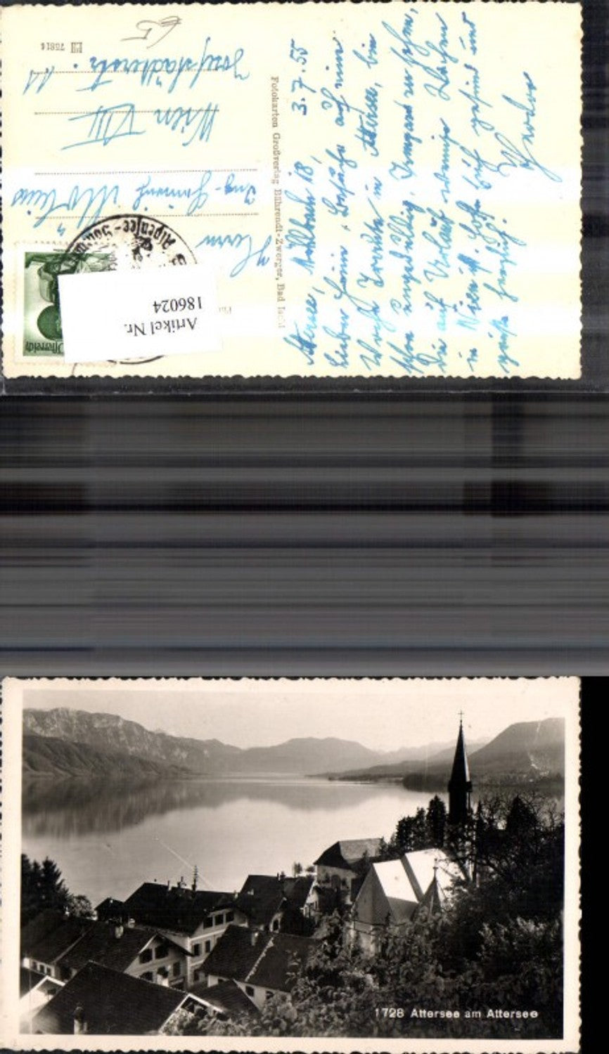 186024, Attersee a. Attersee Photo Ak