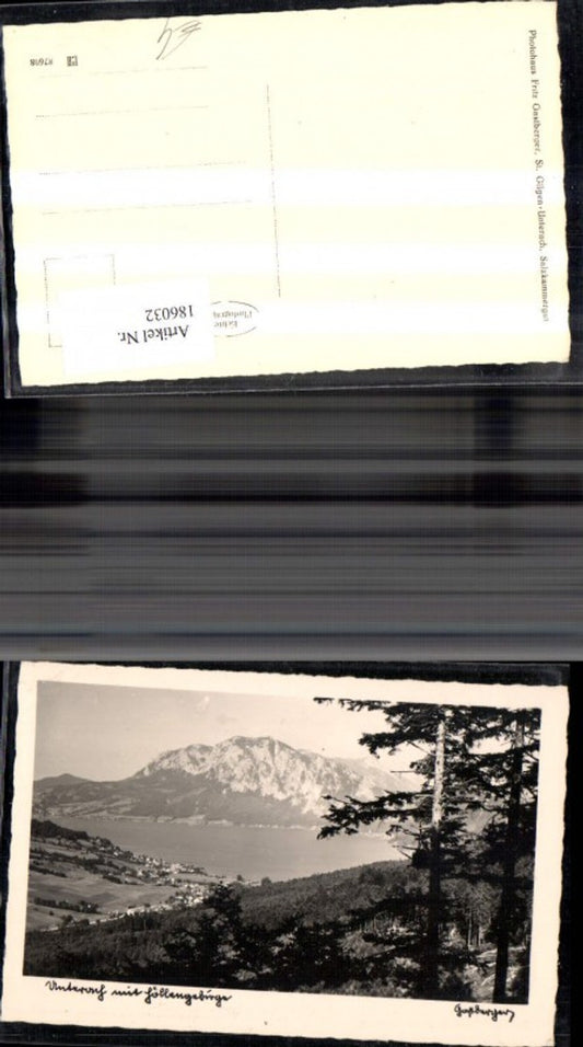 186032,Unterach a. Attersee m. Höllengebirge Foto Ak