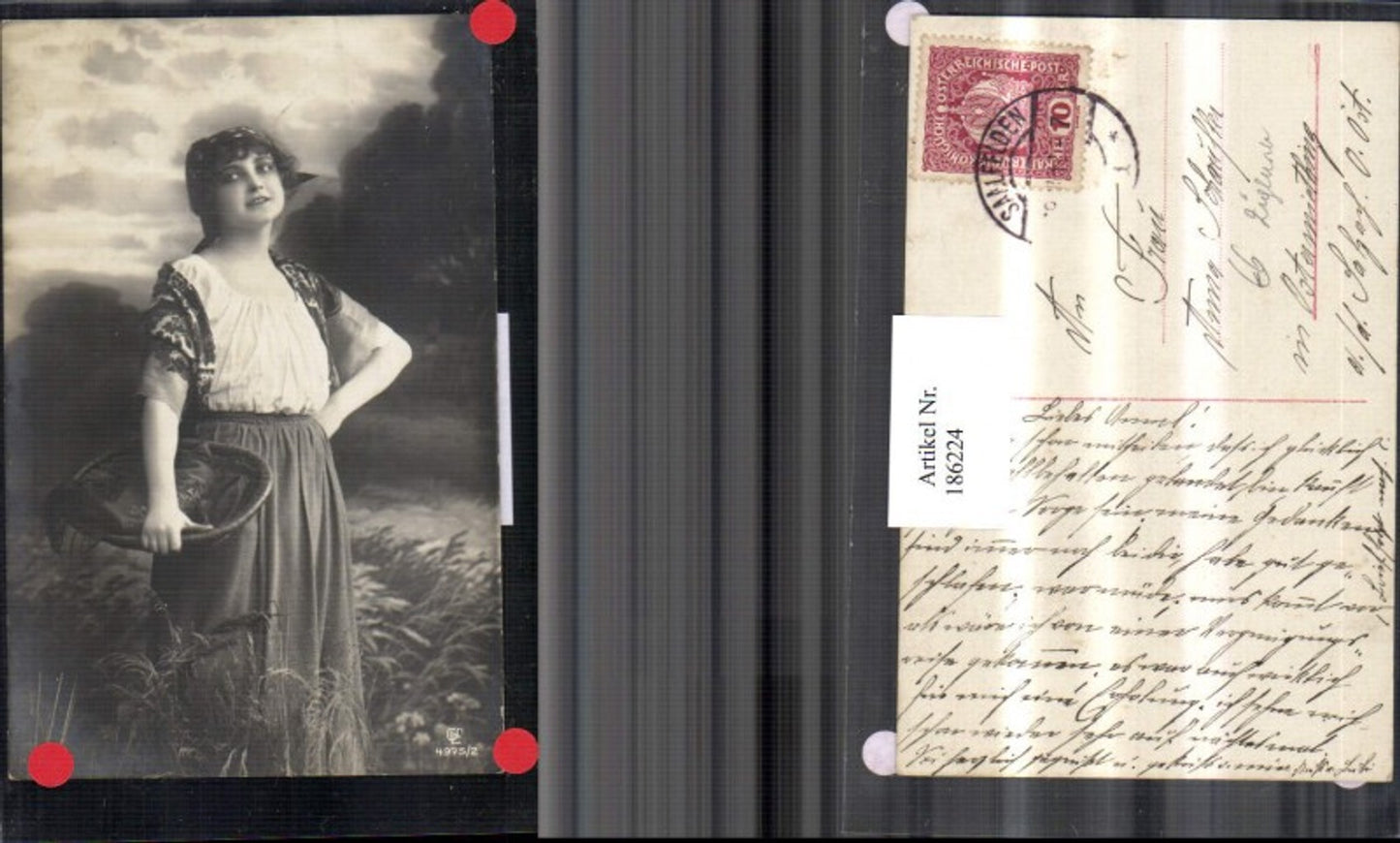 186224,Gypsy Mignon Frau m. Kleid Korb
