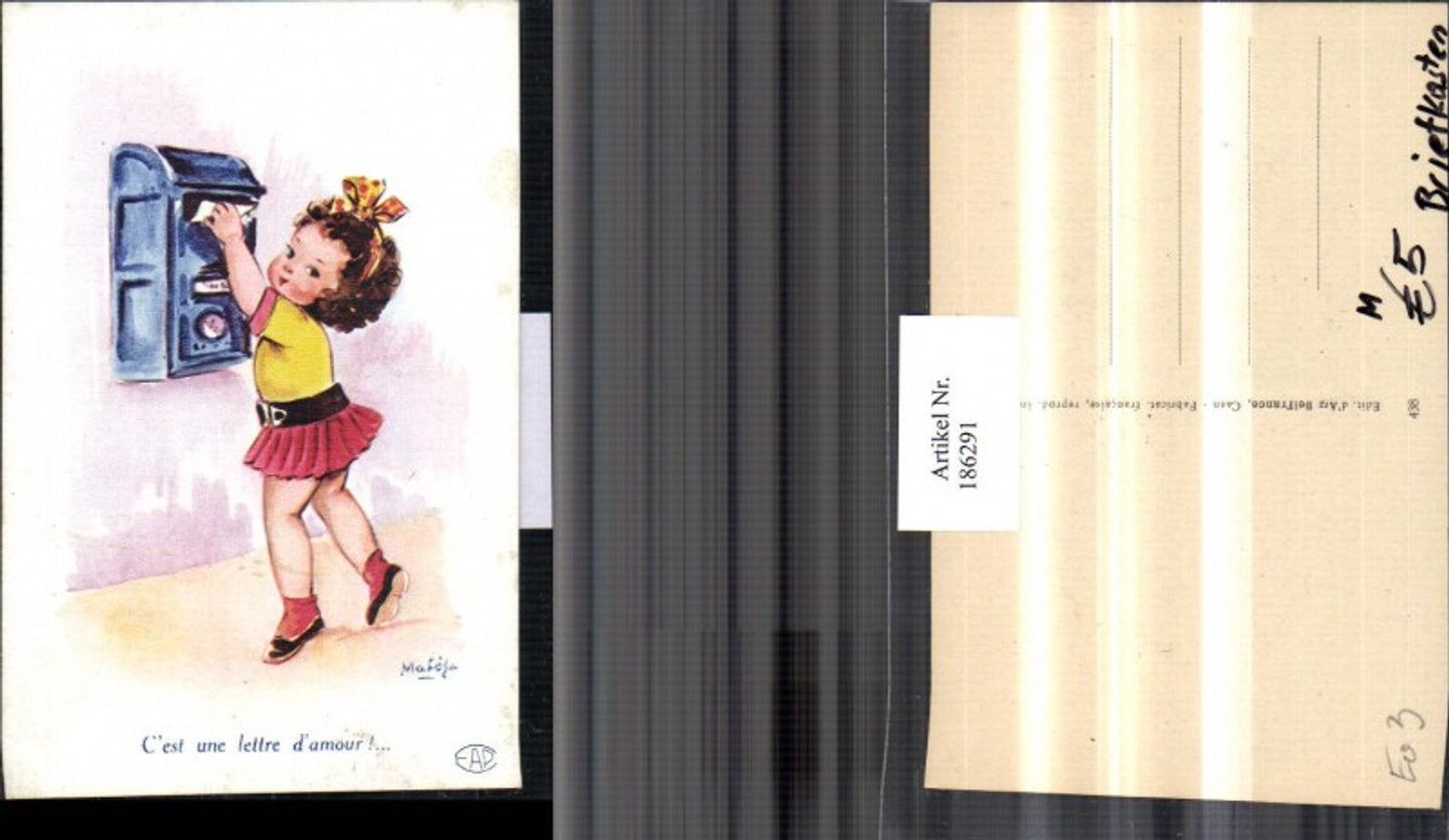 186291,Mädchen m. Rock Masche Briefkasten
