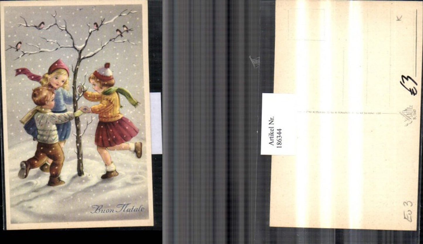 186344,Kinder b. Spielen im Schnee Haube Schal