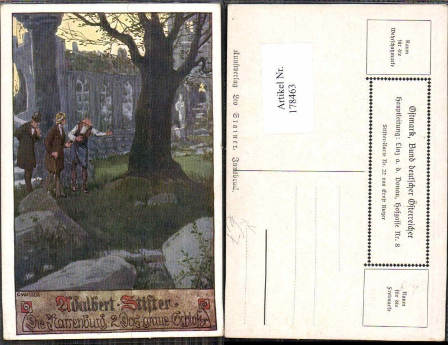 178463,Künstler AK Ernst Kutzer Ostmark Bund Deutscher Österreicher 22