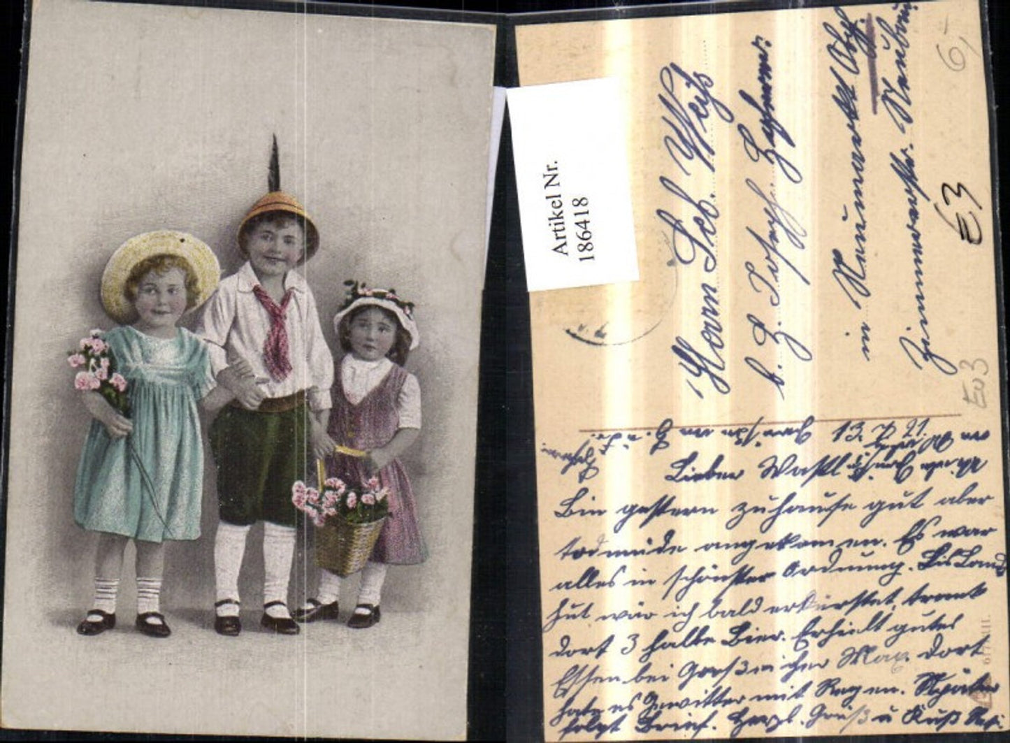 186418, Children with flowers