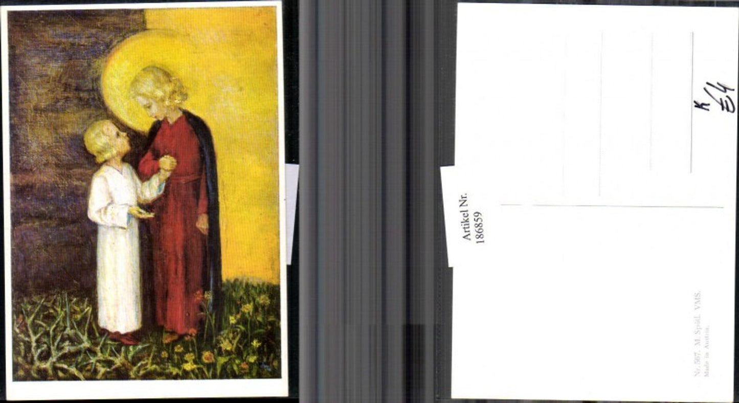 186859,Künstler AK M. Spötl Schwaz 567 Kinder Hand in Hand