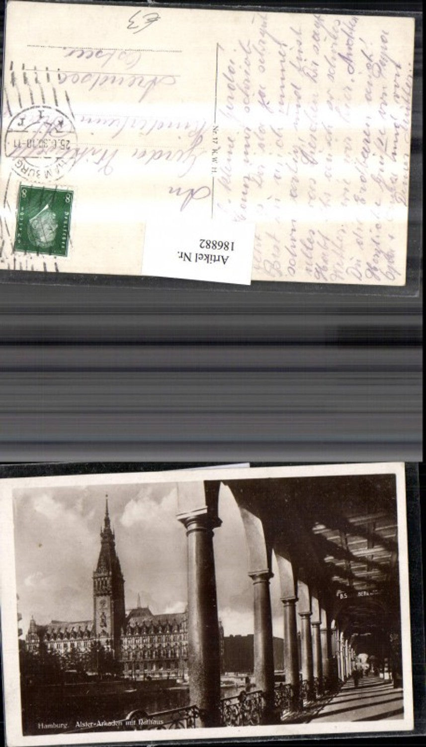186882,Hamburg Alster Arkaden m. Rathaus