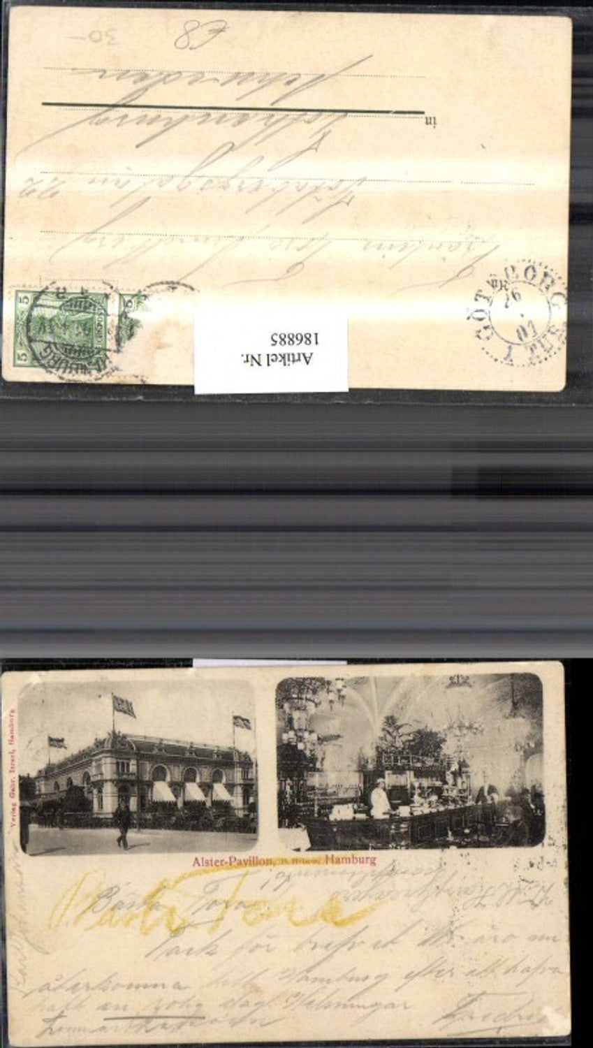 186885,Hamburg Alster-Pavillion Innenansicht Mehrbildkarte