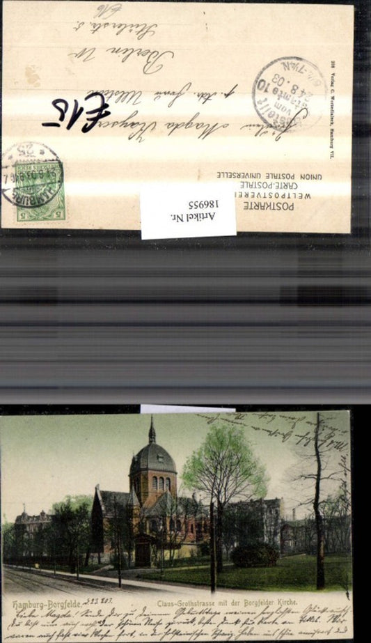 186955, Hamburg Borgfelde Claus-Grothstraße md Borgfelder Kirche