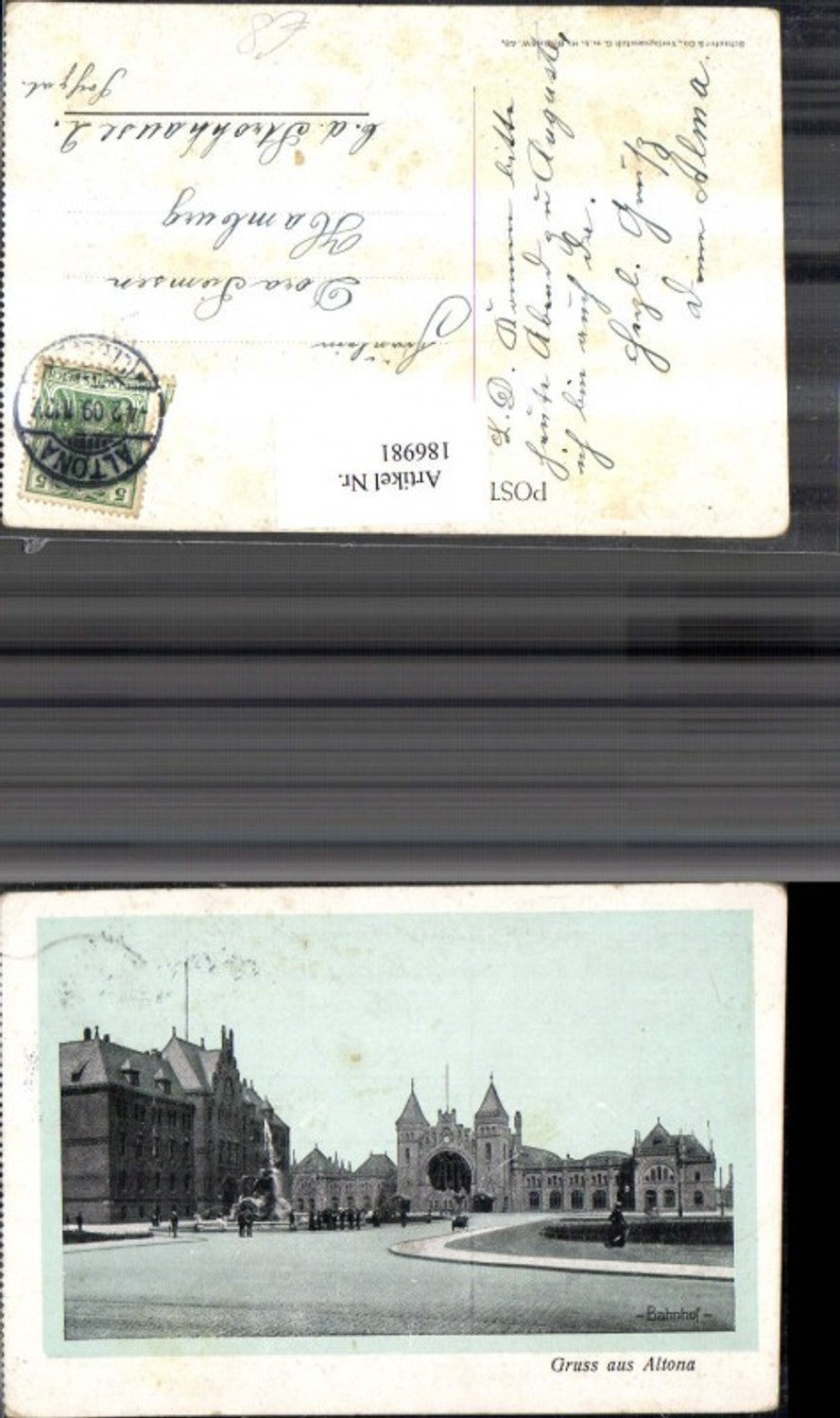 186981,Hamburg Gruß aus Altona Bahnhof Straßenansicht