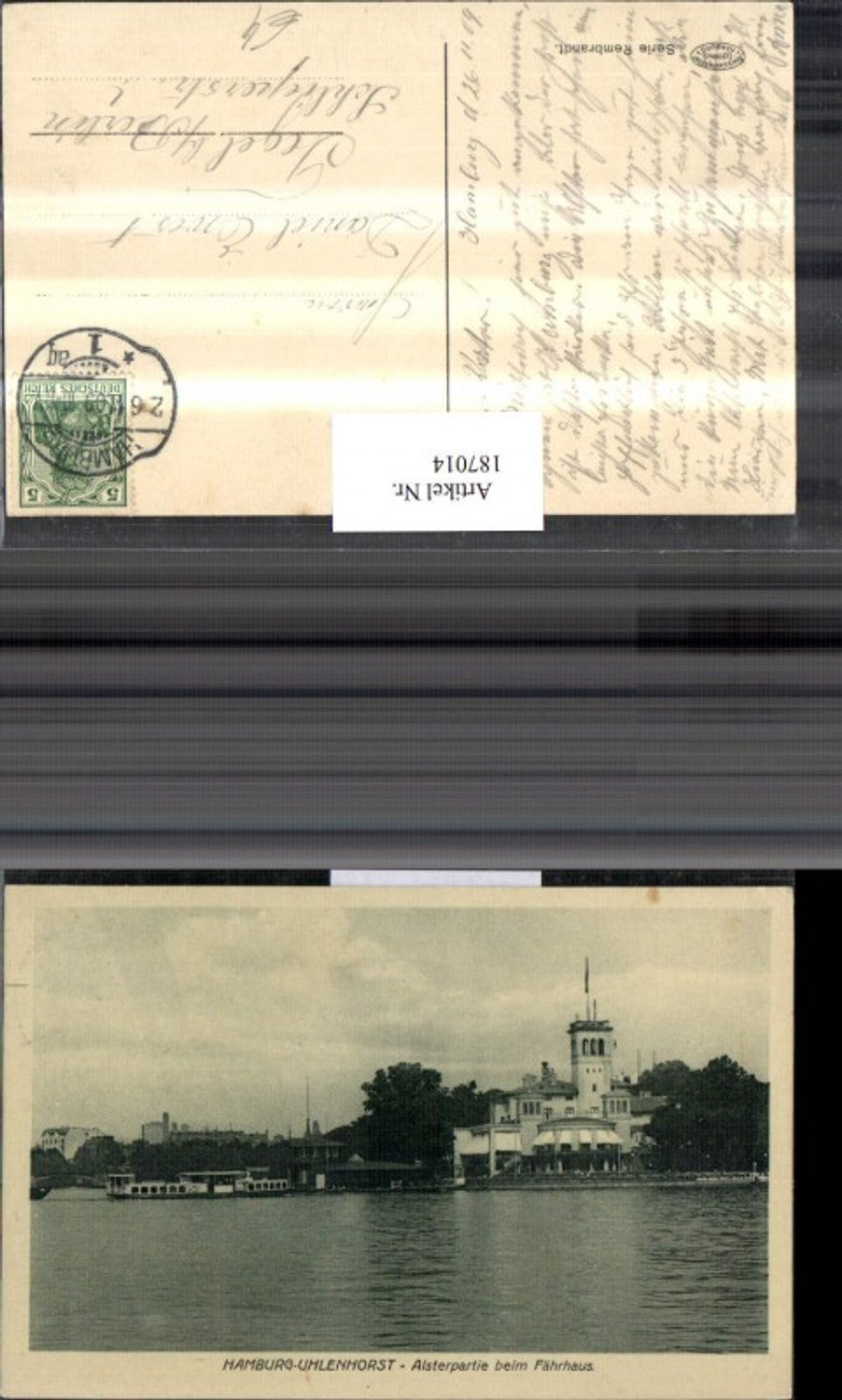 187014,Hamburg Uhlenhorst Alsterpartie b. Fährhaus