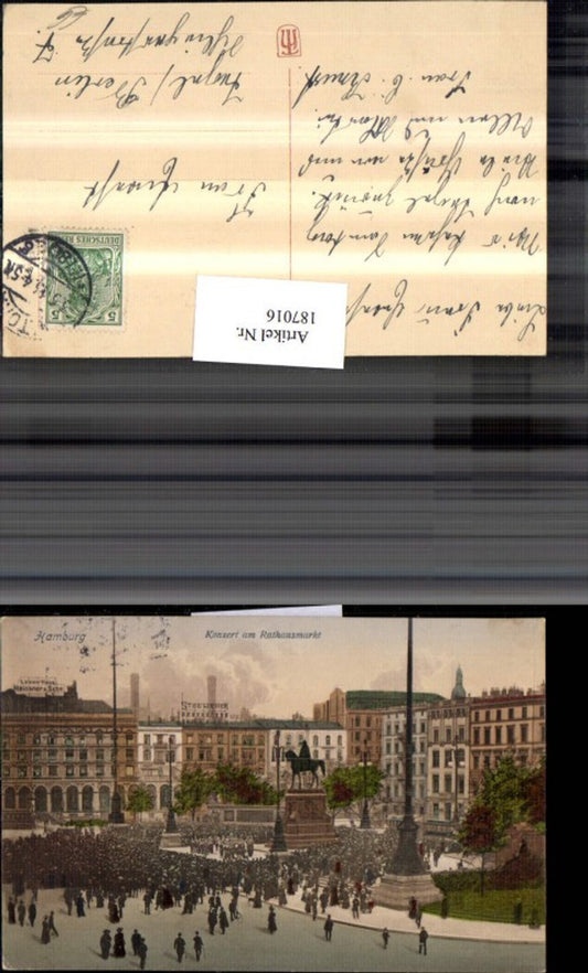 187016,Hamburg Konzert am Rathausmarkt Denkmal Ortsansicht Leute