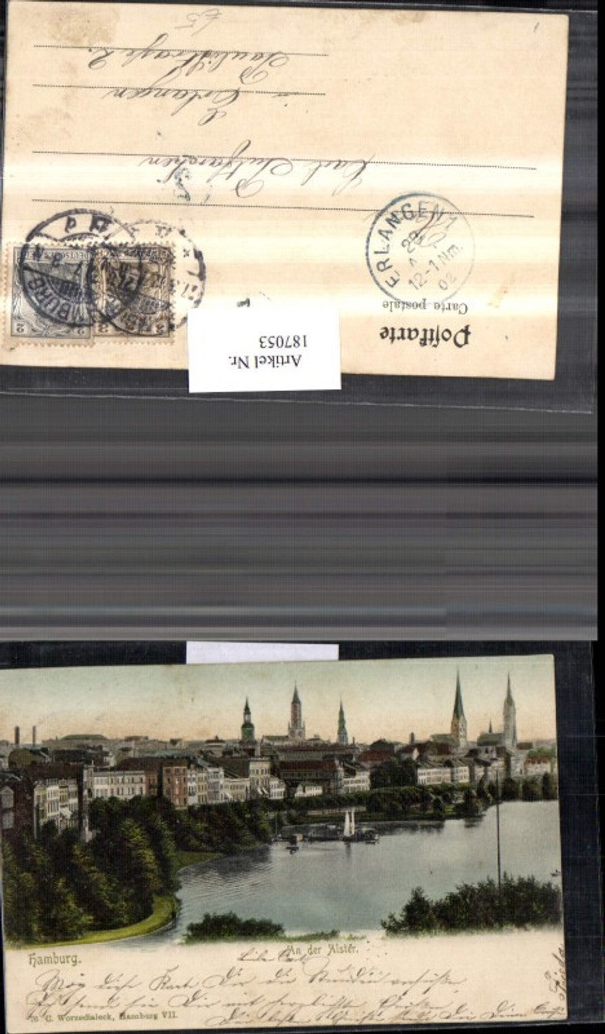 187053,Hamburg An d. Alster Ortsansicht