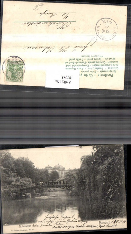 187083,Hamburg Botanischer Garten Brücke