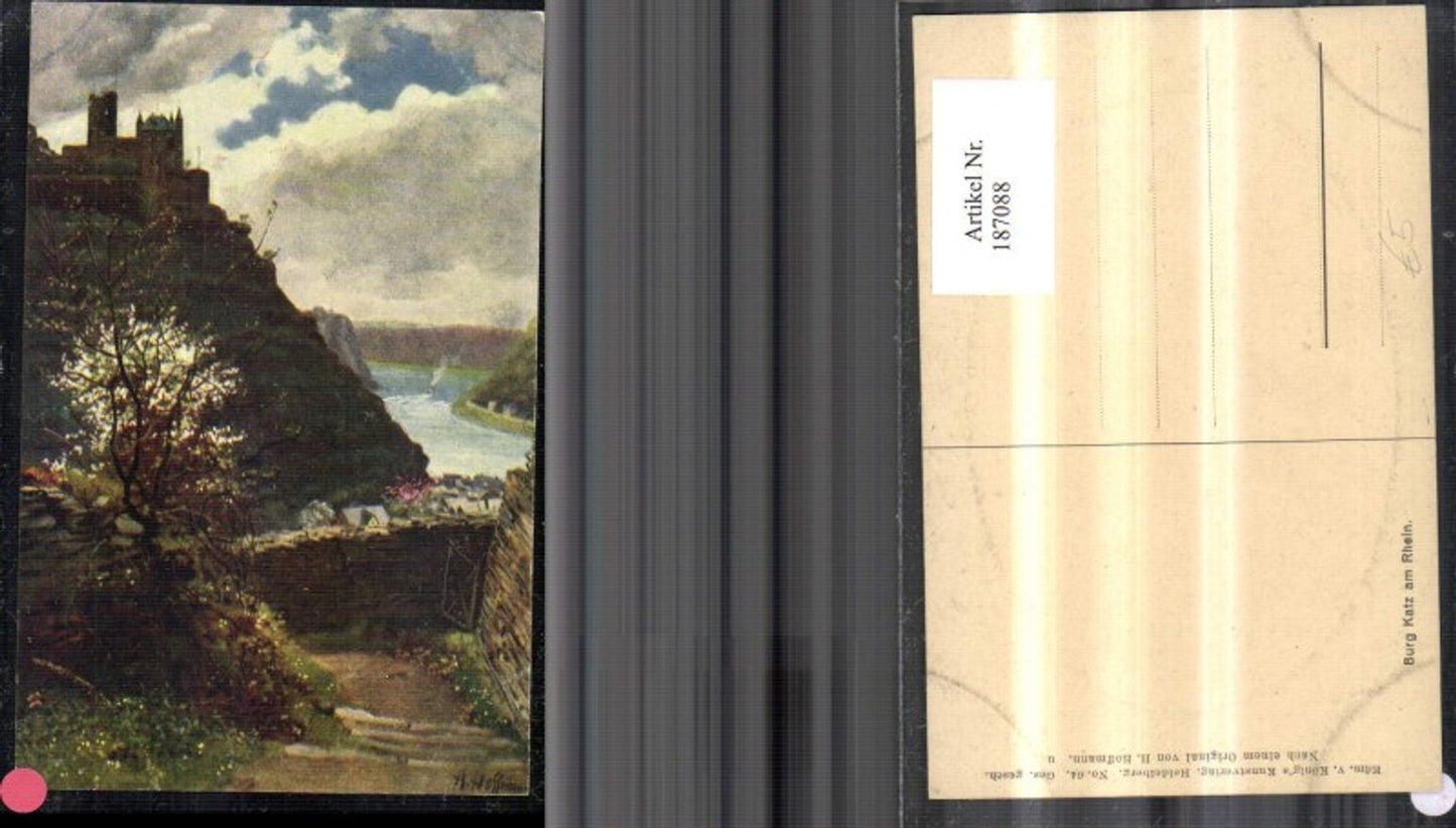 187088,Künstler Ak Heinrich Hoffmann Burg Katz a. Rhein