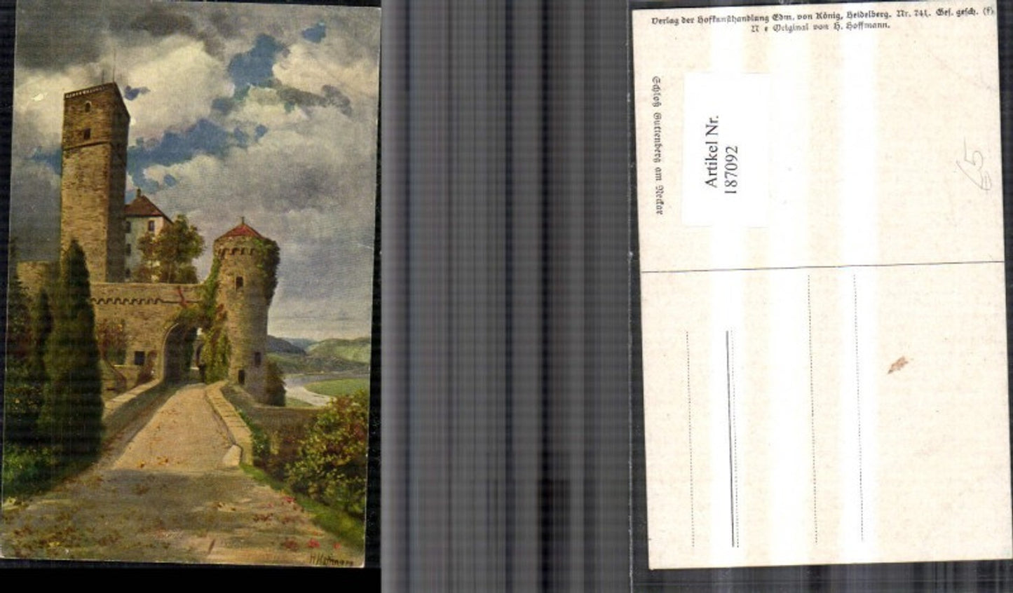 187092,Künstler Ak Heinrich Hoffmann Schloß Guttenberg a. Neckar