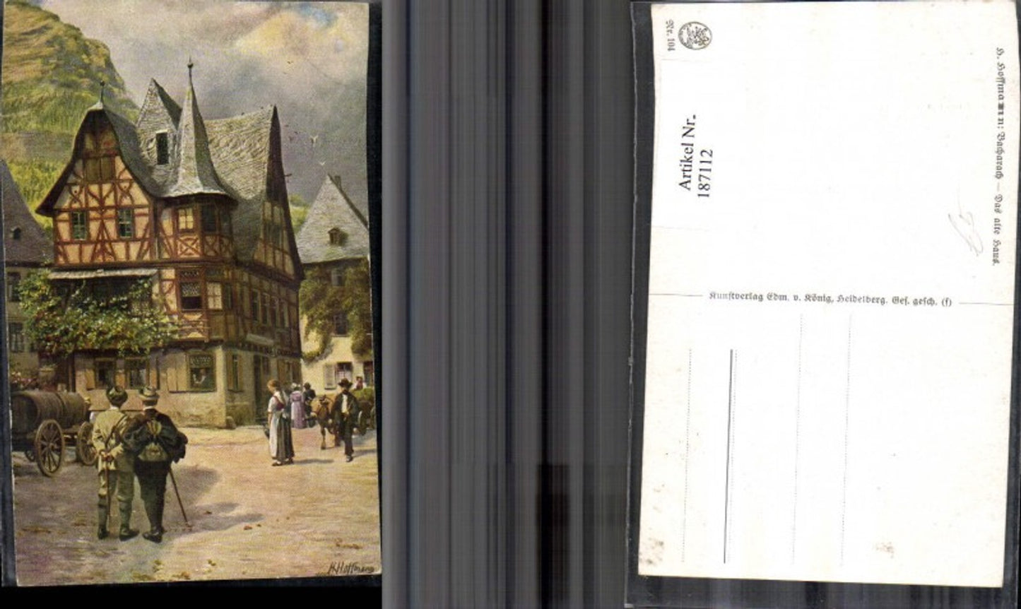 187112,Künstler Ak Heinrich Hoffmann Bacharach Das alte Haus