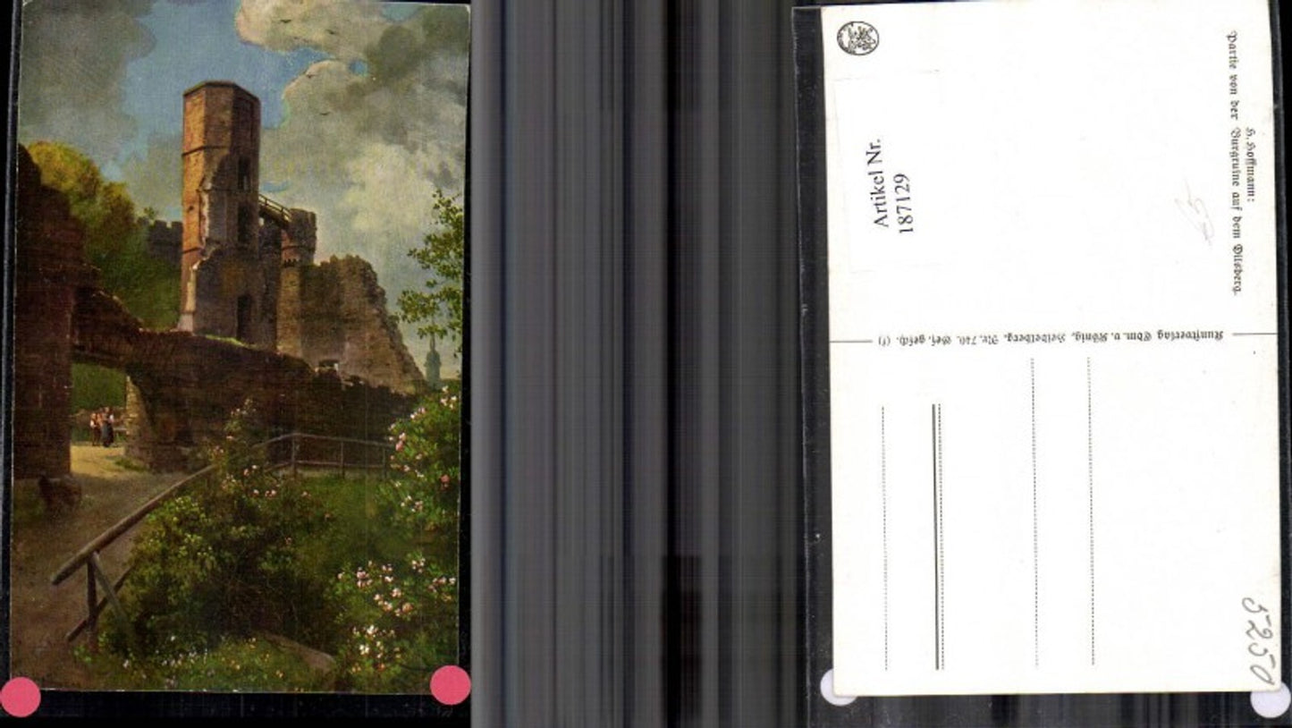 187129,Künstler Ak Heinrich Hoffmann Partie a. d. Burgruine a. d. Dilsberg