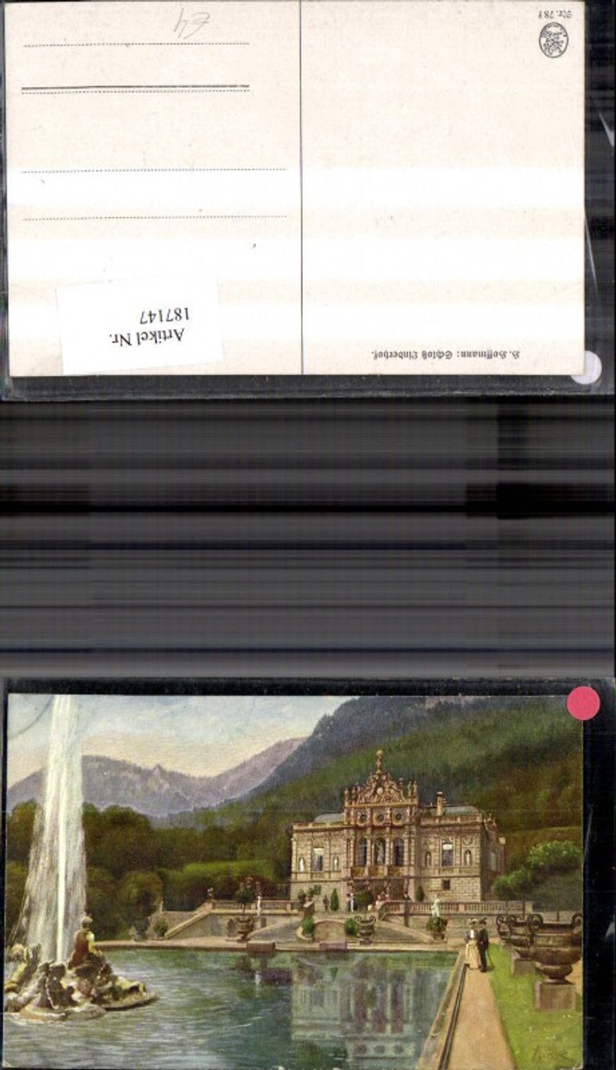 187147,Künstler Ak Heinrich Hoffmann Schloß Linderhof