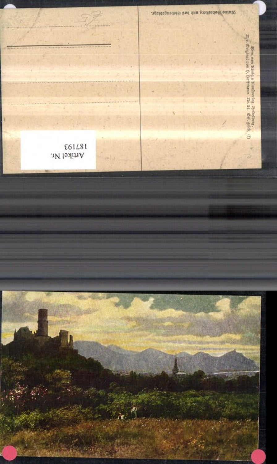 187193,Künstler Ak Heinrich Hoffmann Ruine Godesberg u. d. Siebengebirge