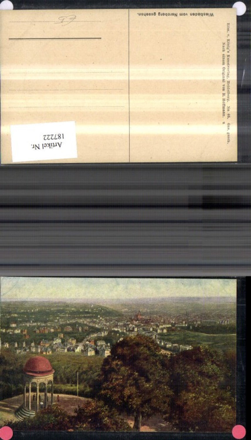 187222,Künstler Ak Heinrich Hoffmann Wiesbaden v. Neroberg gesehen