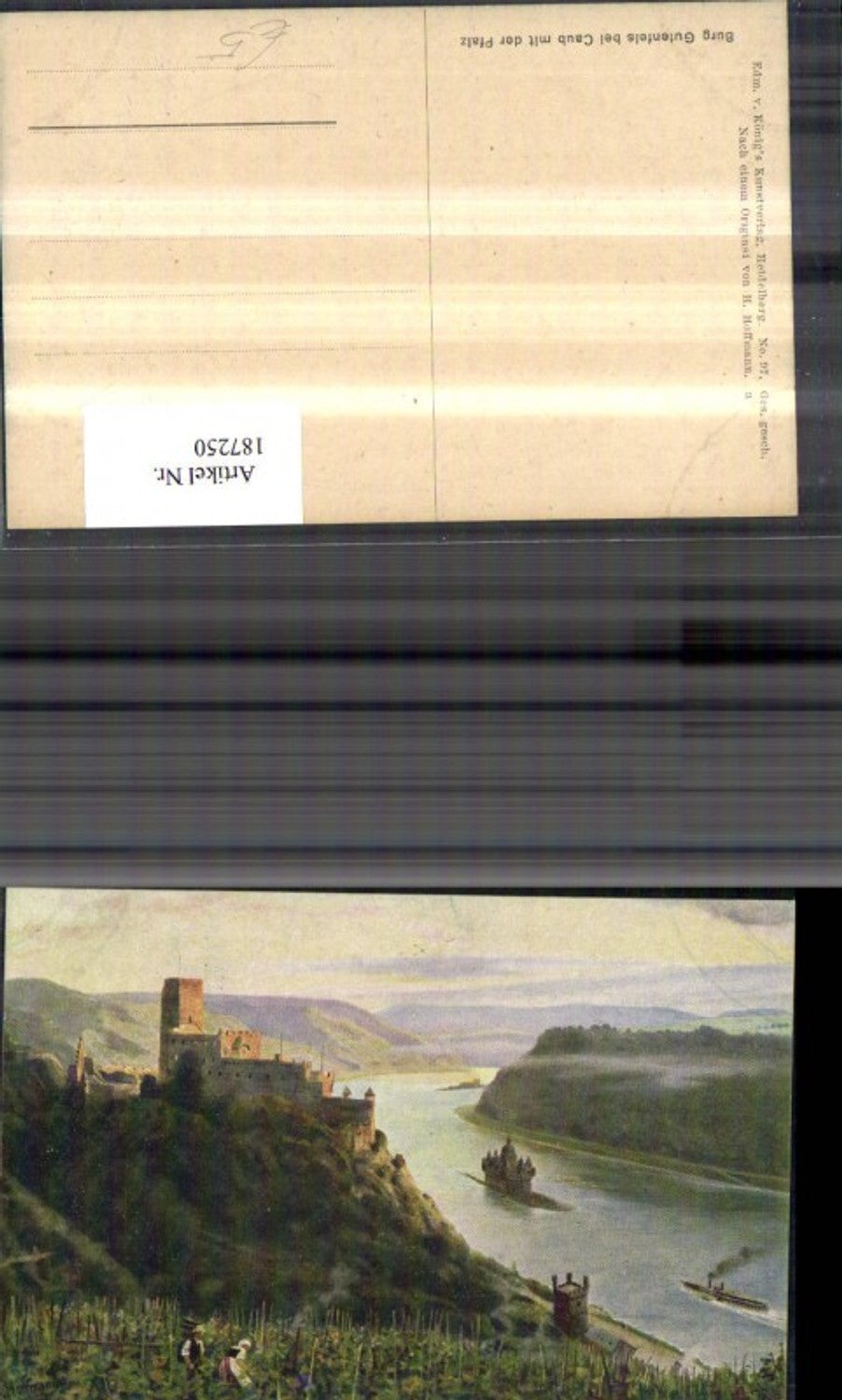 187250,Künstler Ak Heinrich Hoffmann Burg Gutenfels b. Gaub m. d. Pfalz