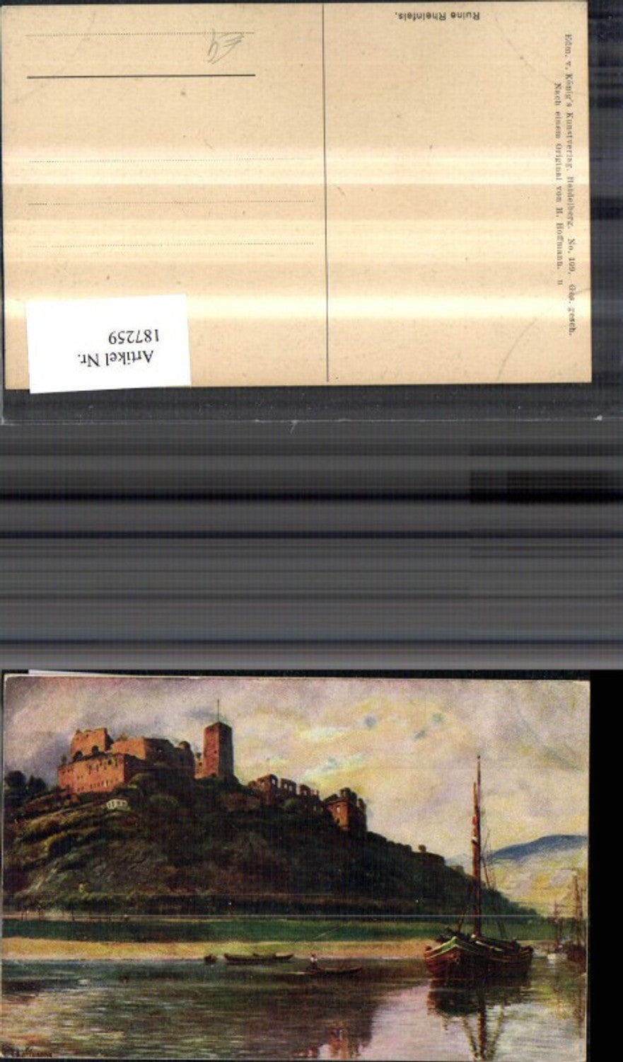 187259,Künstler Ak Heinrich Hoffmann Ruine Rheinfels