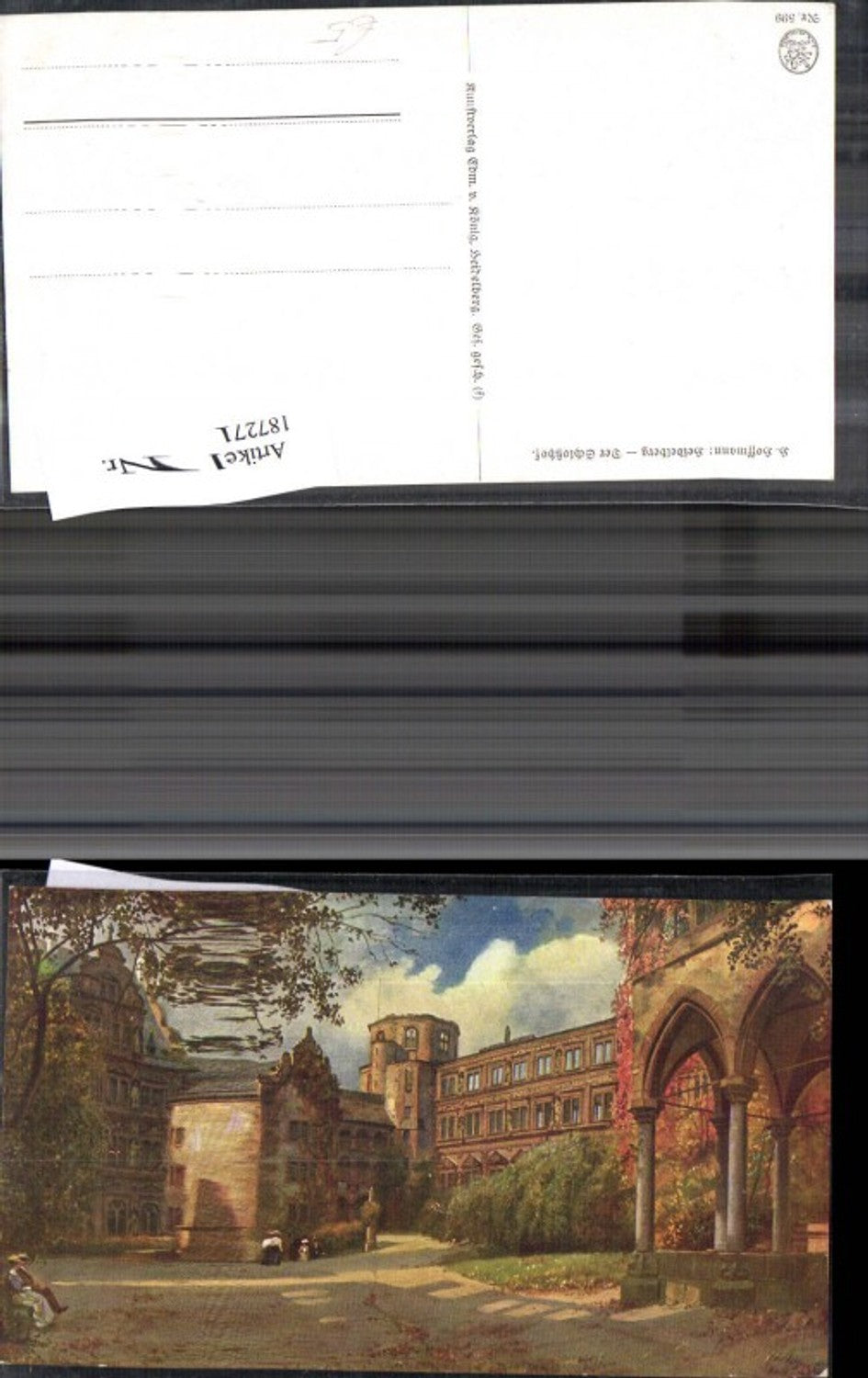 187271,Künstler Ak Heinrich Hoffmann Heidelberg Der Schloßhof