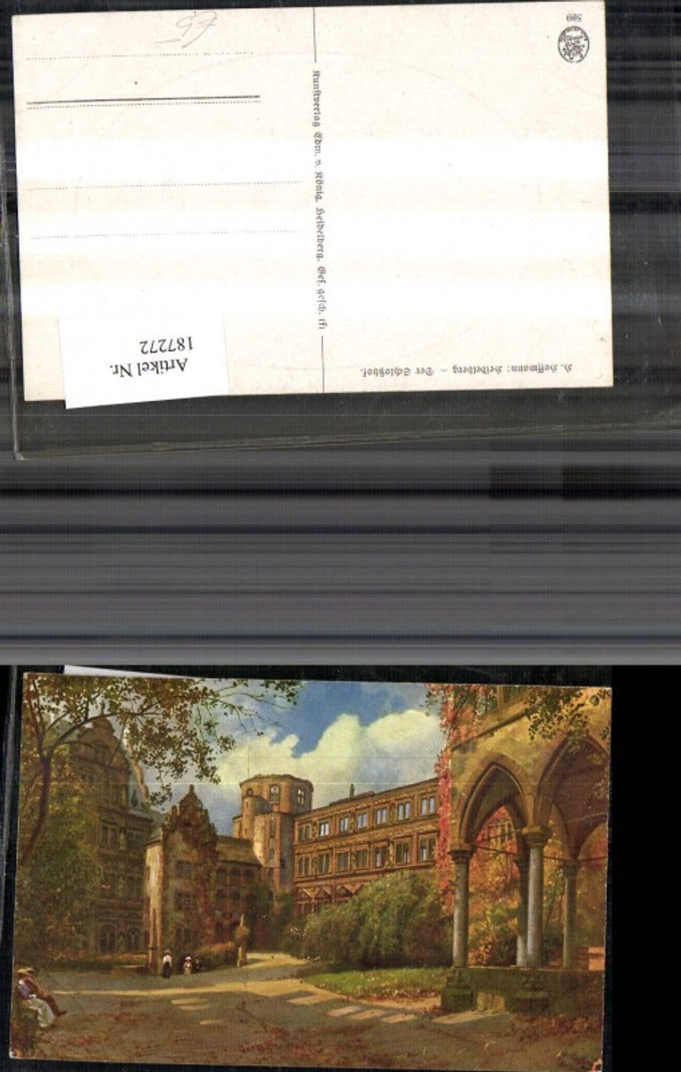 187272,Künstler Ak Heinrich Hoffmann Heidelberg Der Schloßhof