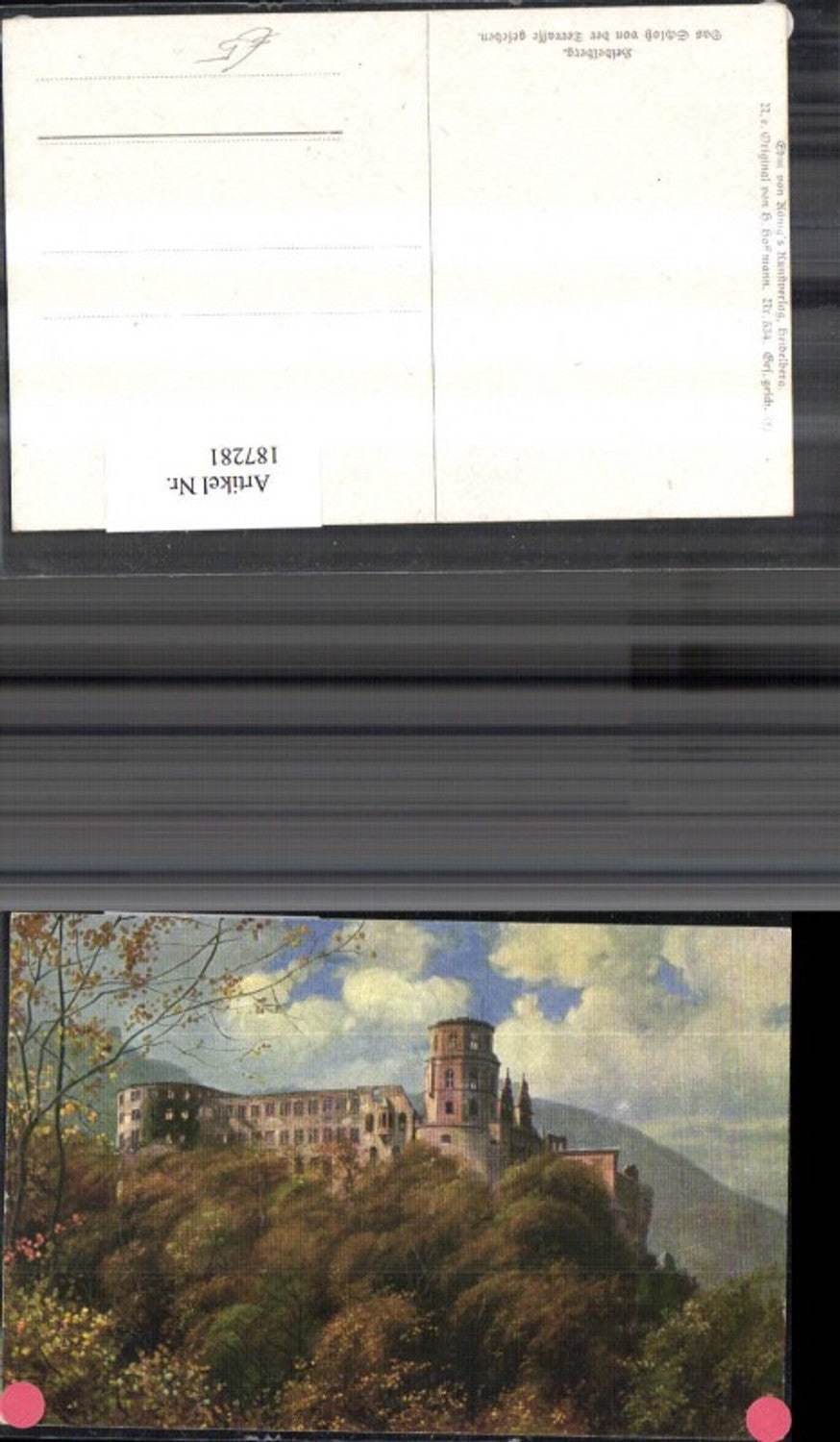 187281,Künstler Ak Heinrich Hoffmann Heidelberg Das Schloß v. d. Terrasse gesehen